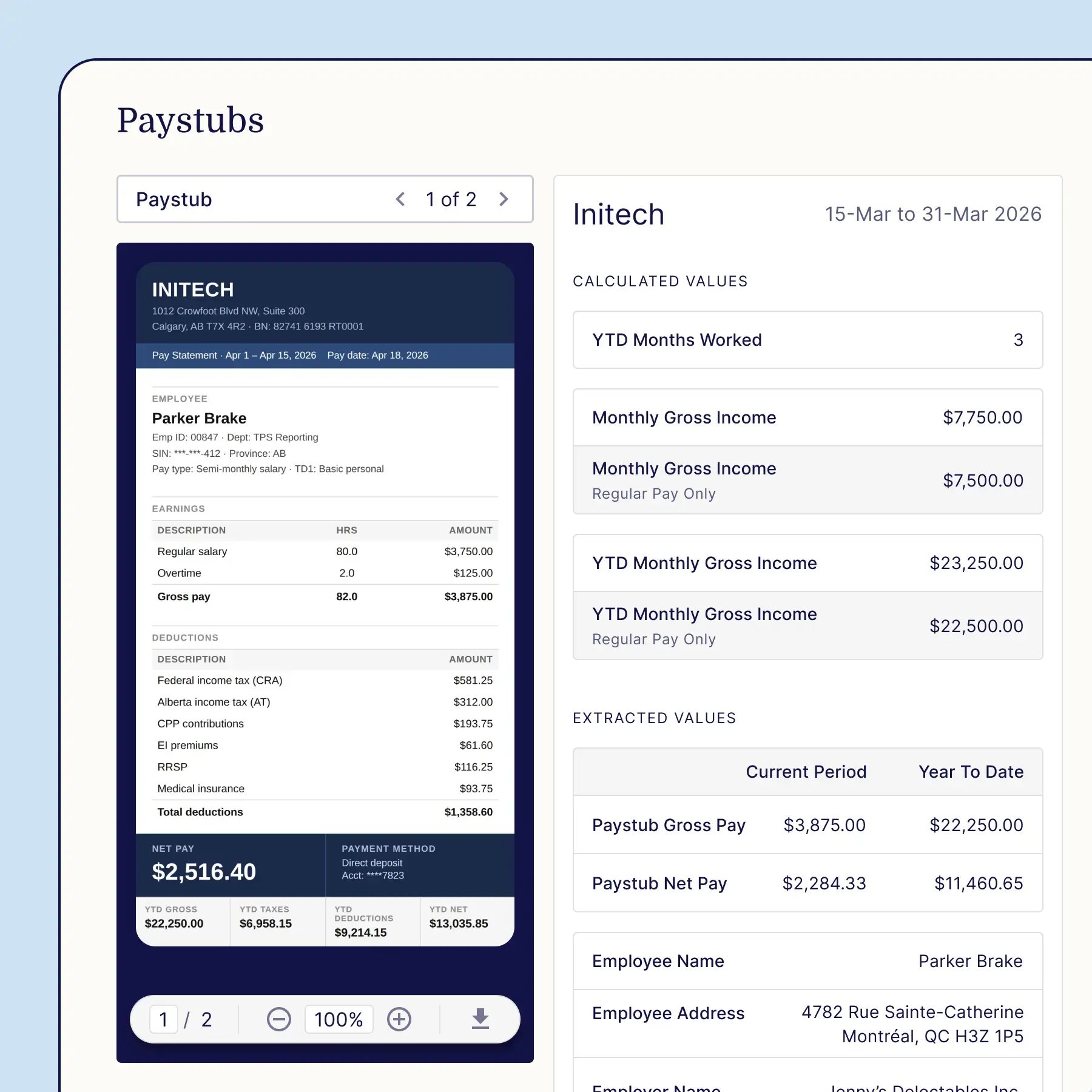 Auto Lenders - Paystubs-1